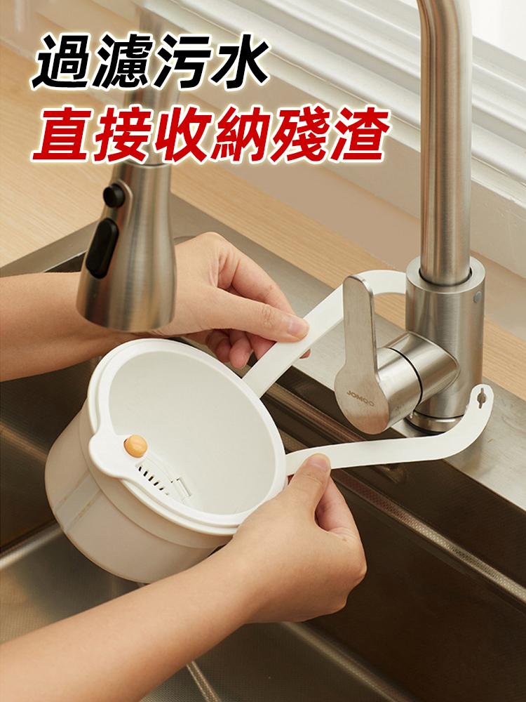 【不髒手】按壓式多功能水槽掛籃
