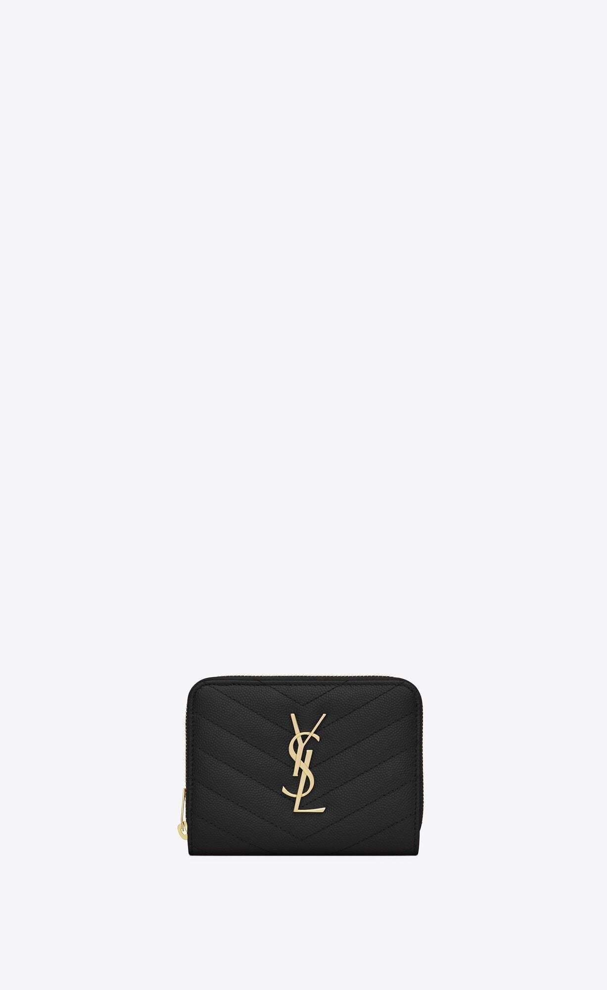 MONOGRAMクリムゾンテクスチャキルティングレザーショートジップ財布