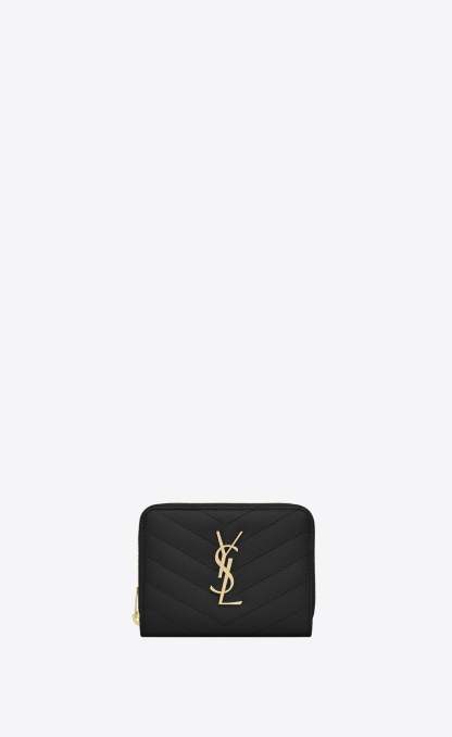 MONOGRAMクリムゾンテクスチャキルティングレザーショートジップ財布