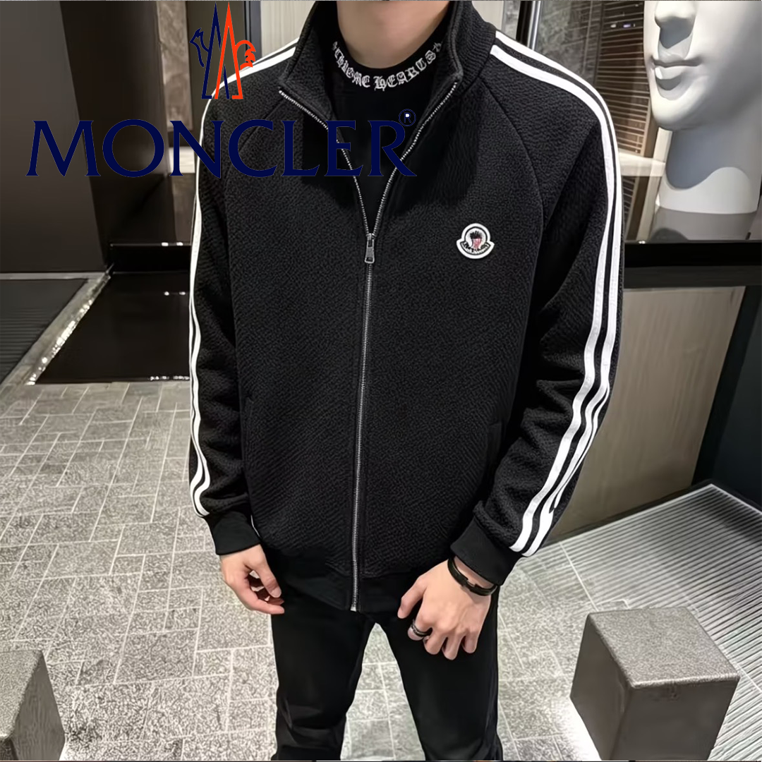 MONCLER 2026 秋 刺繍ロゴスタンドカラージャケット 男女兼用 カップル人気アウター