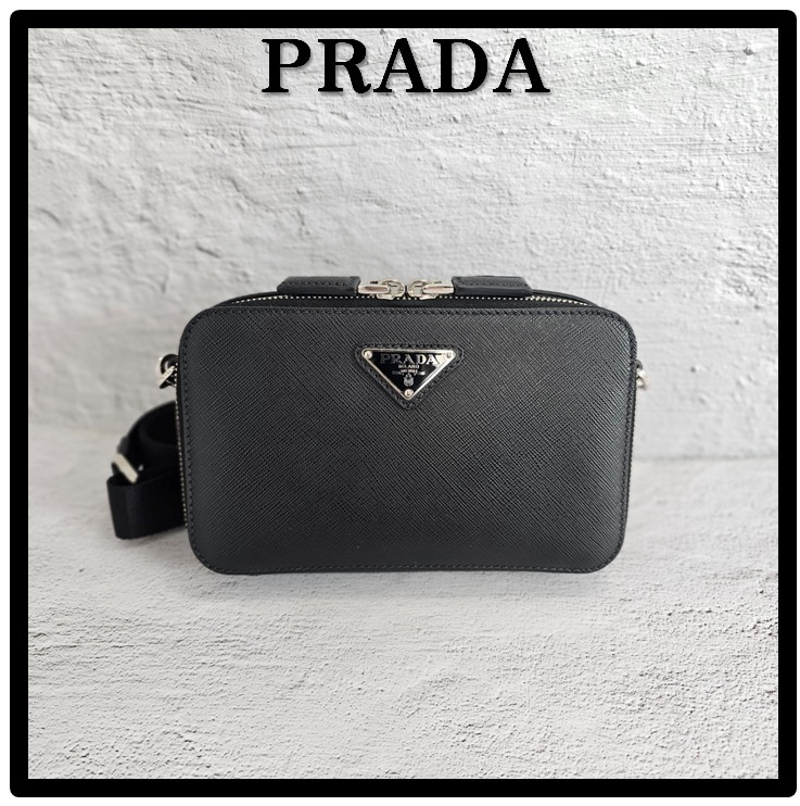 ★送料・関税込★PRADA★ブリック サフィアーノ レザー バッグ★