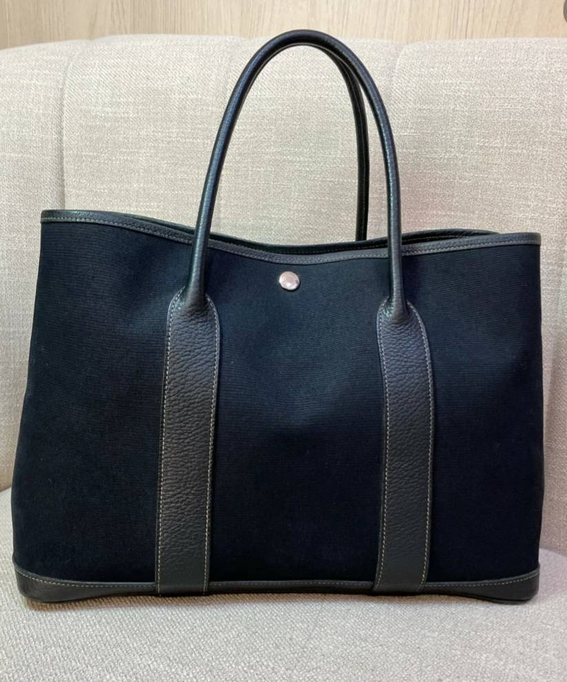 【使い勝手◎キャンバス /Noir】HERMES ガーデンパーティー36 PM