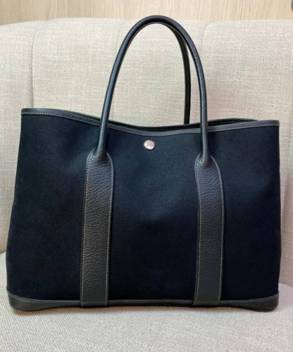 【使い勝手◎キャンバス /Noir】HERMES ガーデンパーティー36 PM