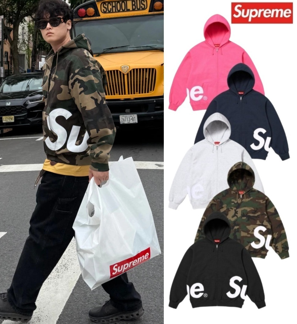 【Supreme】Big Logo Zip Up Hooded Sweatshirt
