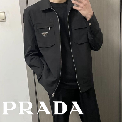 26ss 【PRADA】新作ジャケット ReNylonナイロン ジップブルゾン