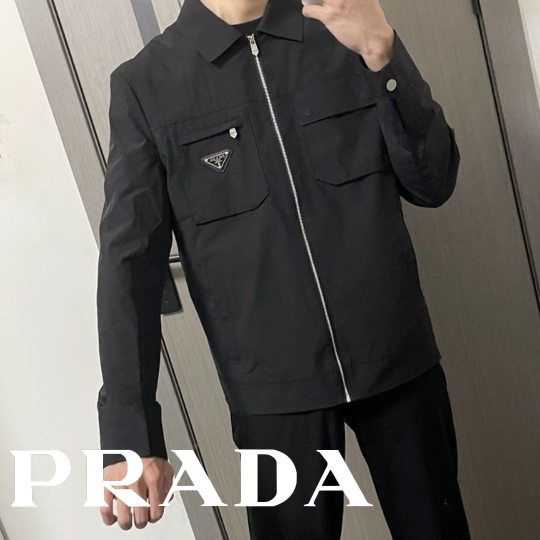 26ss 【PRADA】新作ジャケット ReNylonナイロン ジップブルゾン