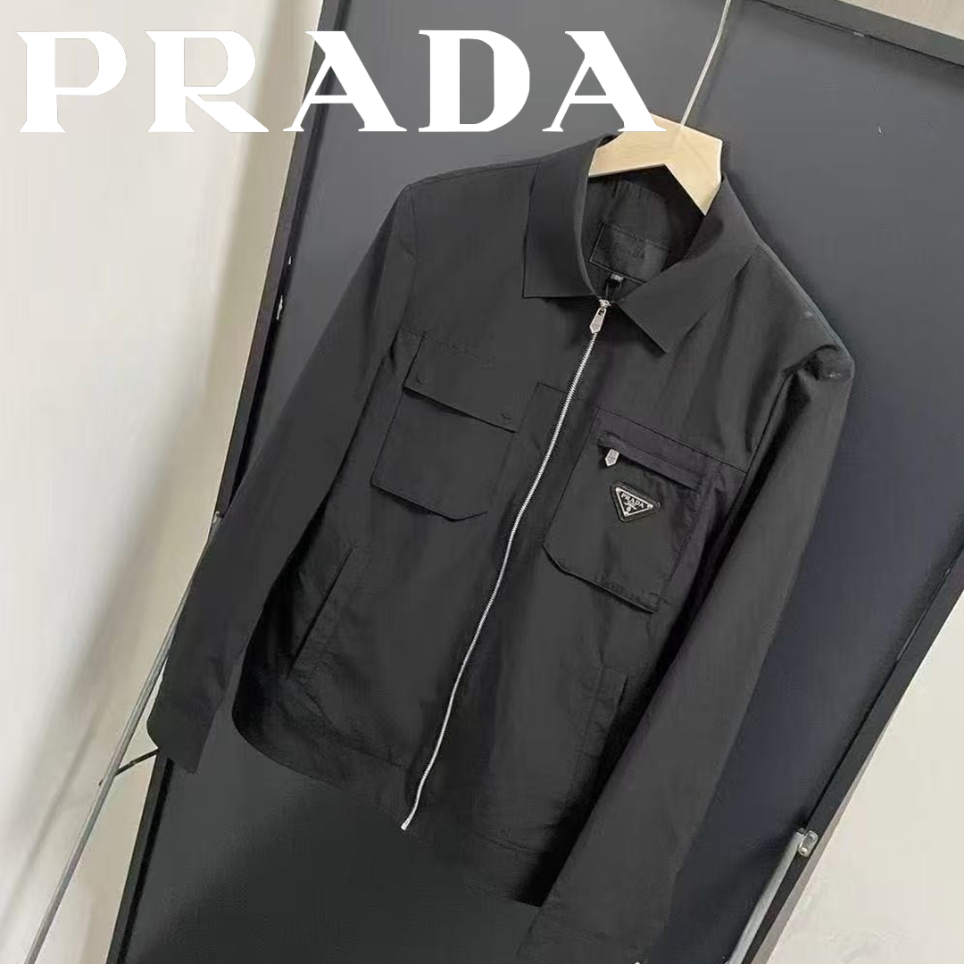 26ss 【PRADA】新作ジャケット ReNylonナイロン ジップブルゾン