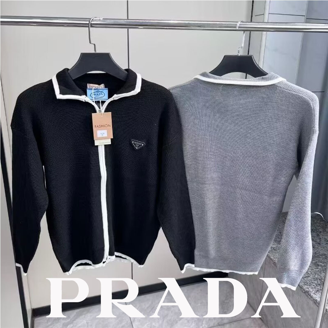 【ベーシックライン】PRADA ウールカーディガン