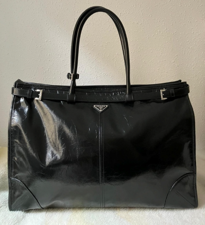PRADA 「プラダ ボニー」レザーショッピングバッグ
