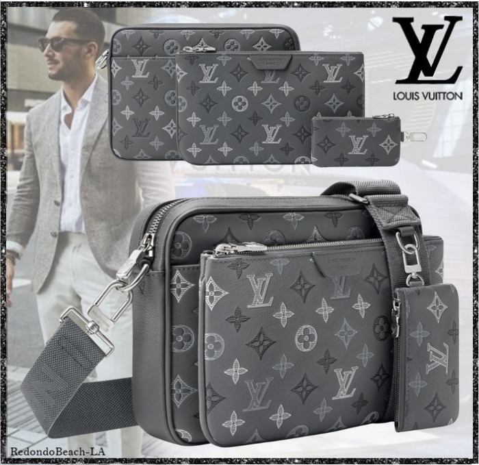 【新★注目の上品グレー】LOUIS VUITTON★Trio Messenger バック