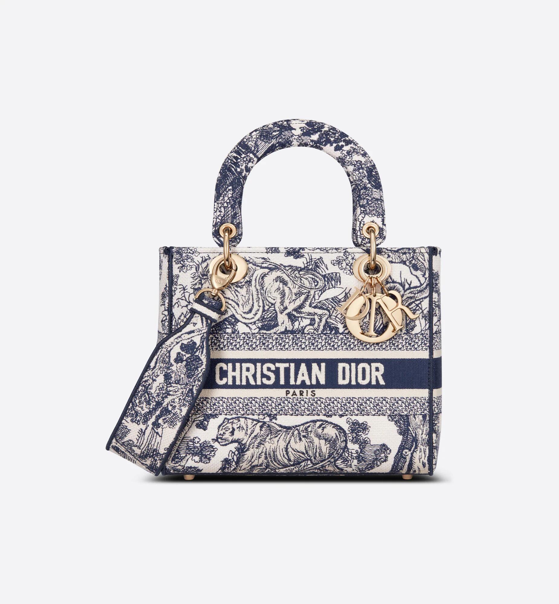 【Dior】2種類★LADY D-LITE ミディアムバッグ★M0565OTDT_M808