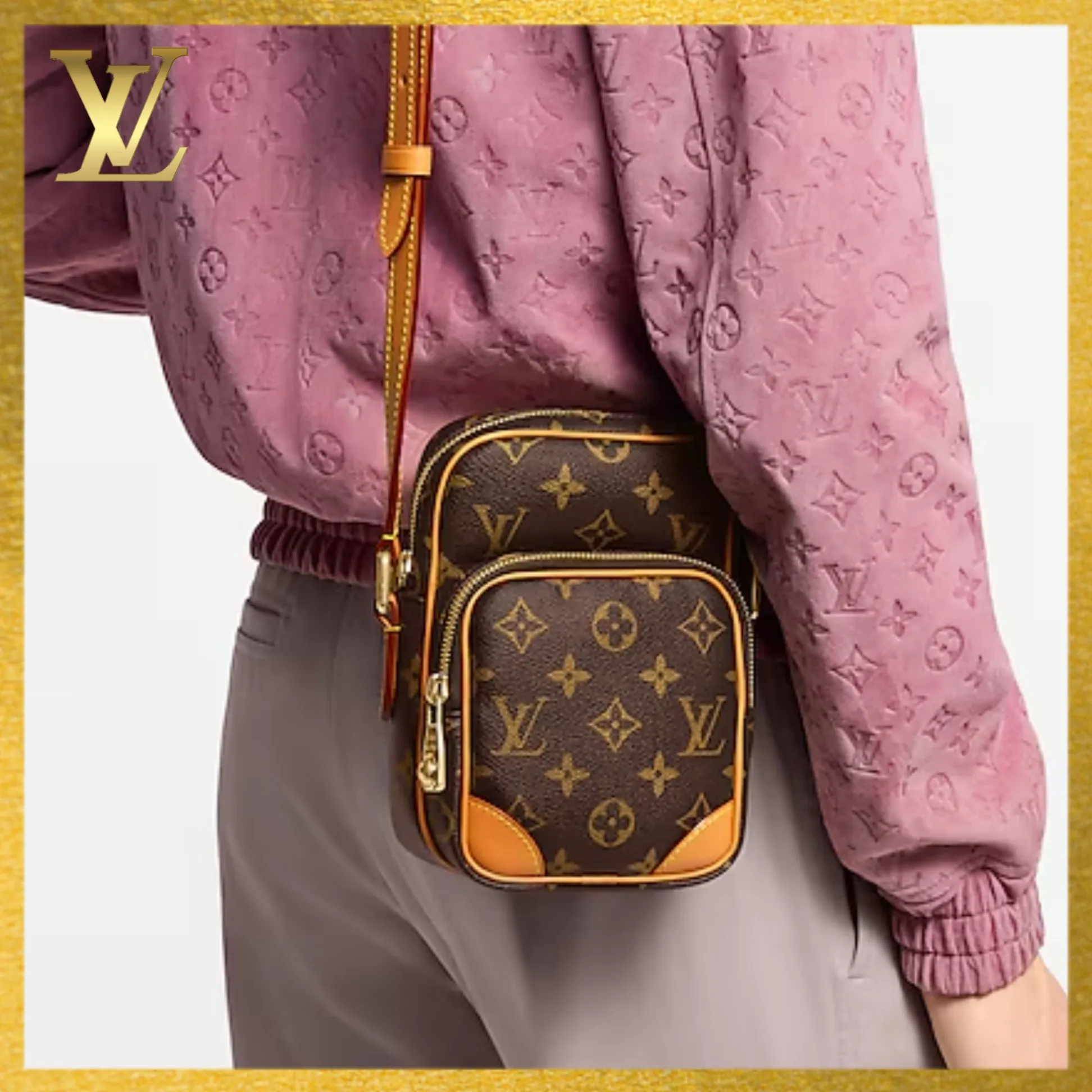 [LOUISVUITTON】スタイリッシュなクロ スボディバッグアマゾン
