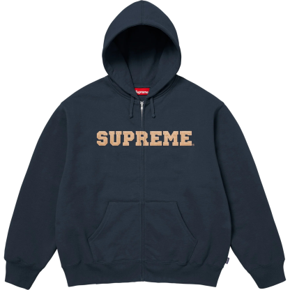【Supreme】Collegiate Applique Zip Up Hooded Sweatshirt