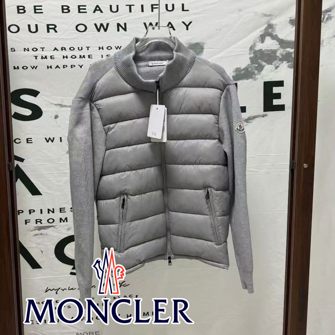 MONCLER 26秋冬新作 異素材MIX ダウン入りカーディガン