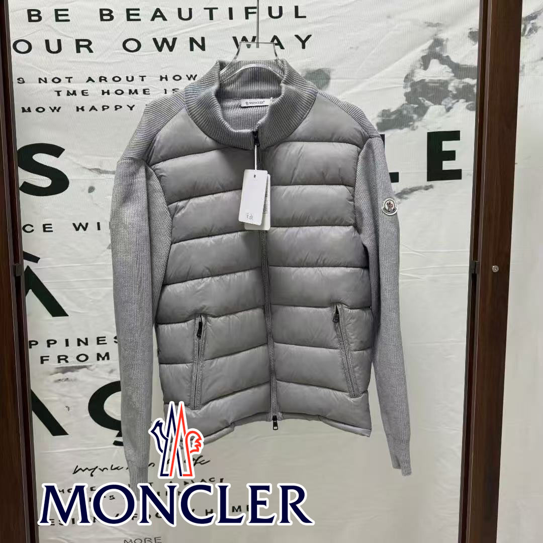 MONCLER 26秋冬新作 異素材MIX ダウン入りカーディガン