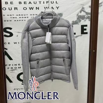 MONCLER 26秋冬新作 異素材MIX ダウン入りカーディガン