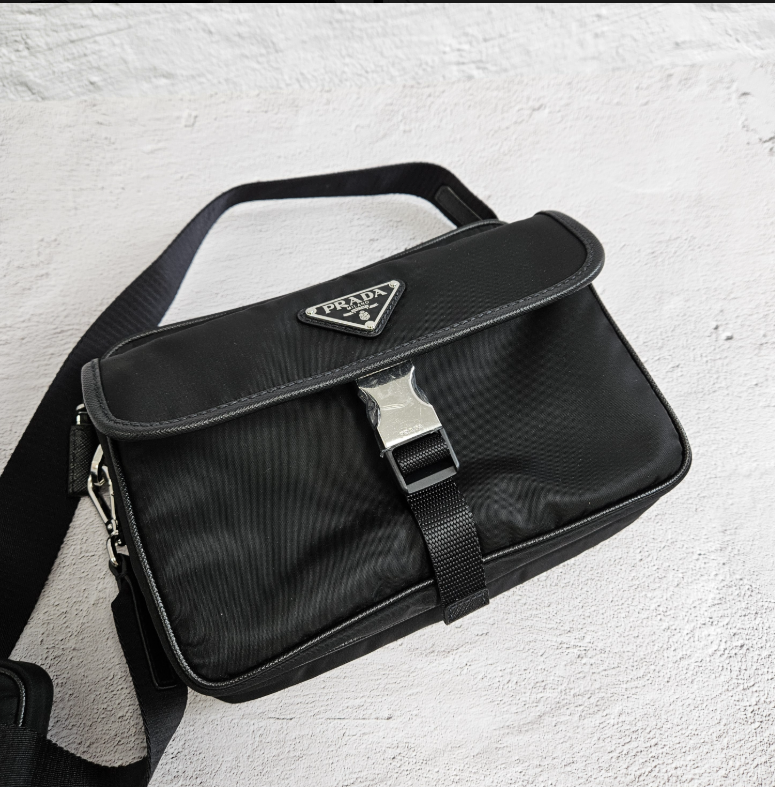 関税込★PRADA★Re-Nylon サフィアーノレザーショルダーバッグ