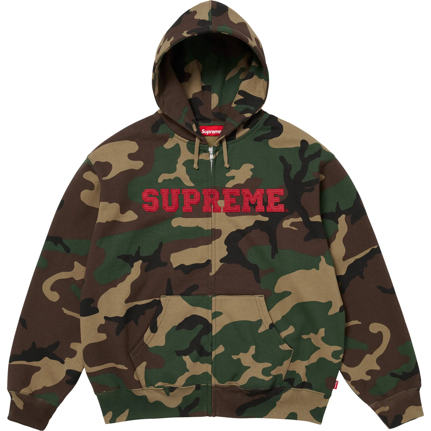 【Supreme】Collegiate Applique Zip Up Hooded Sweatshirt