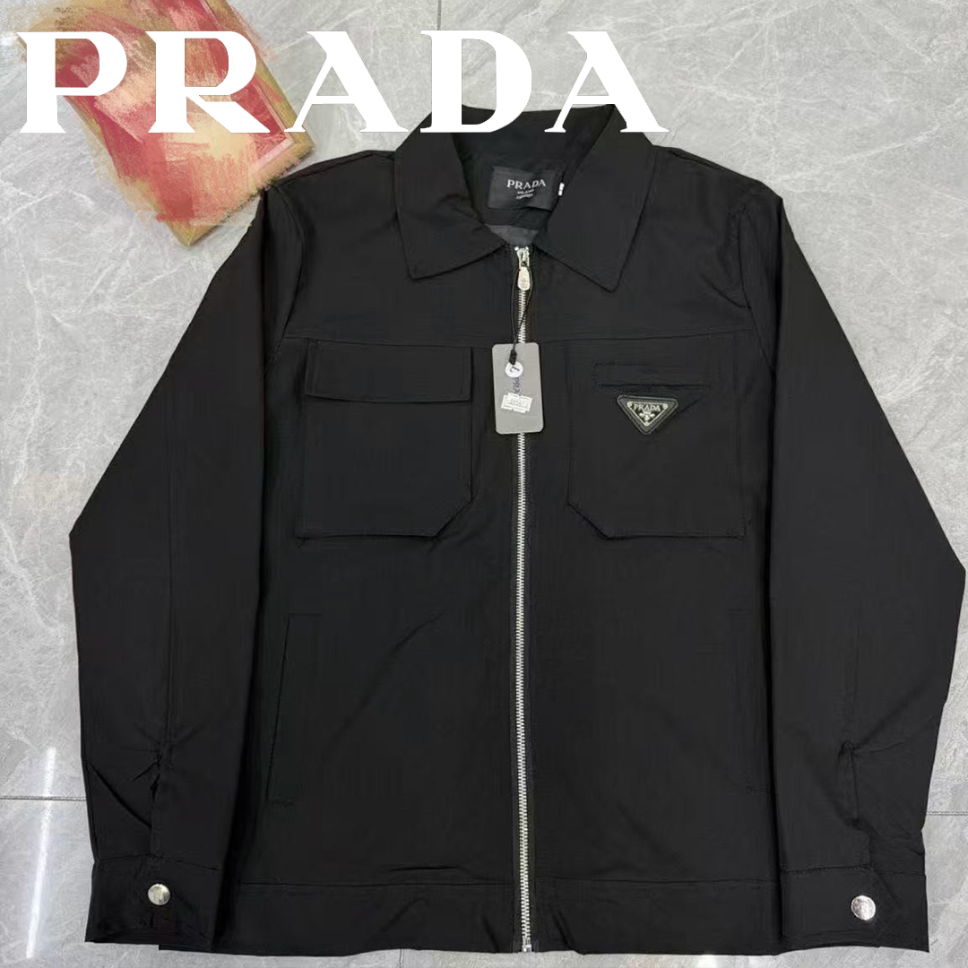 26ss 【PRADA】新作ジャケット ReNylonナイロン ジップブルゾン