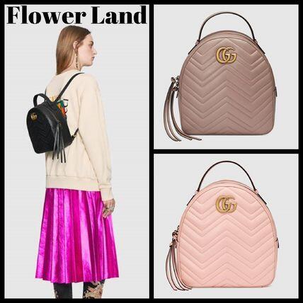 GUCCIグッチGGマーモントMarmontキルティングレザーバックパック