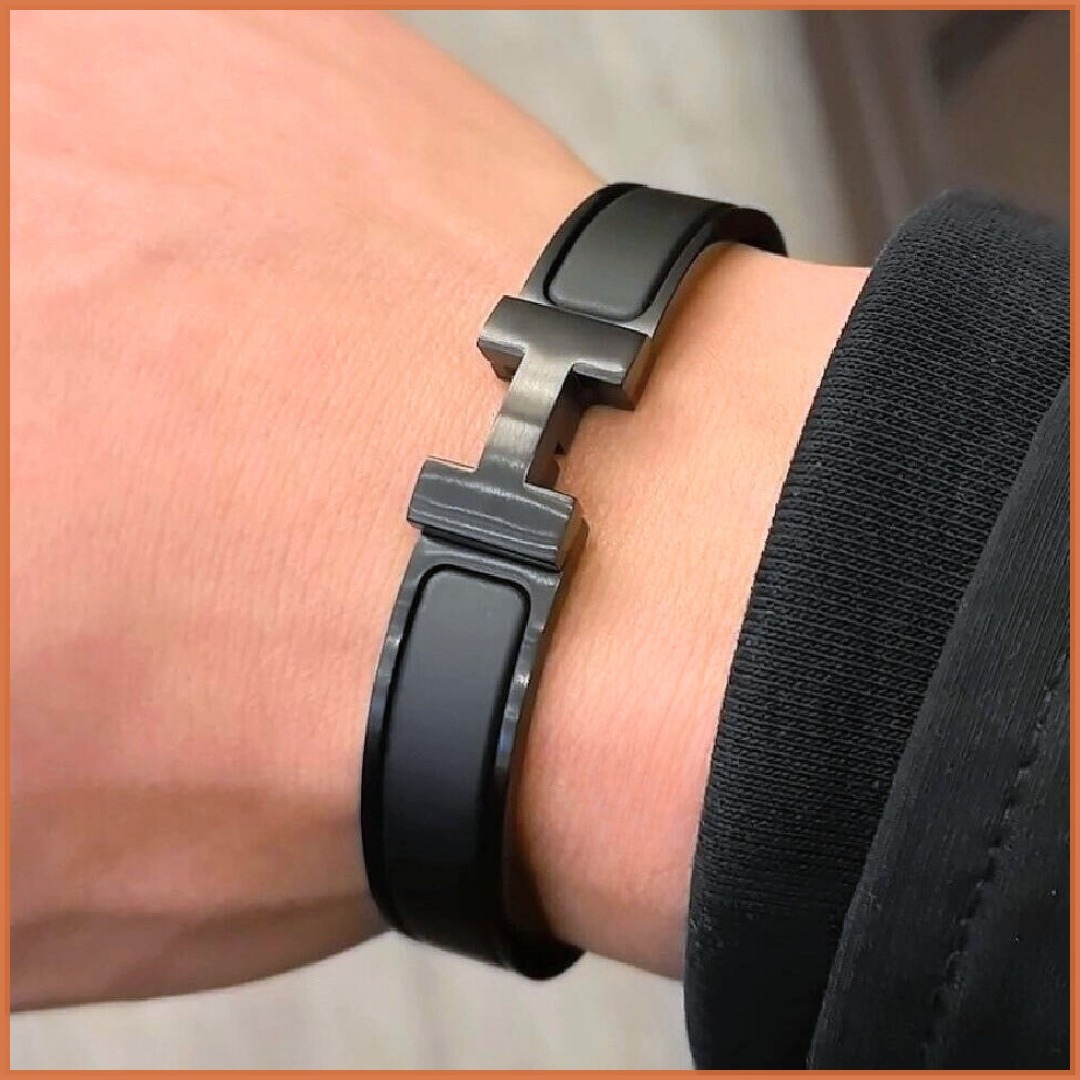 【男女兼用◆上品な質感♪】HERMES クリックHHブレスレット