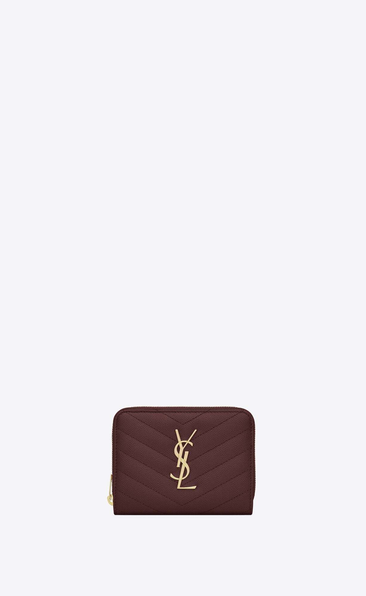 MONOGRAMクリムゾンテクスチャキルティングレザーショートジップ財布