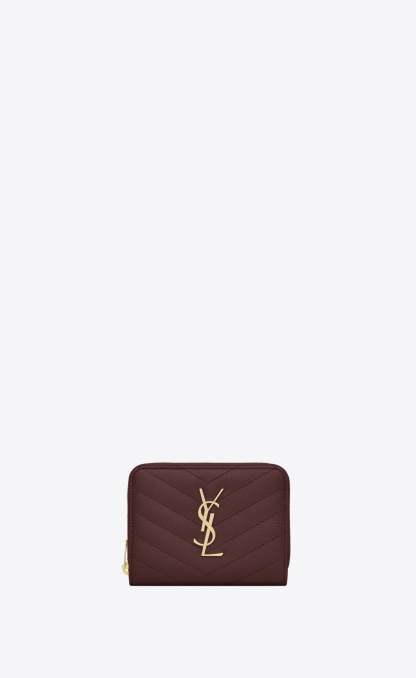 MONOGRAMクリムゾンテクスチャキルティングレザーショートジップ財布