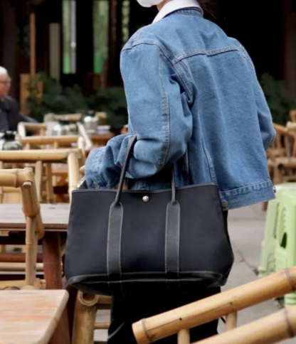 【使い勝手◎キャンバス /Noir】HERMES ガーデンパーティー36 PM