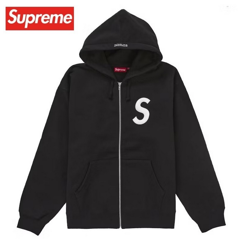 【Supreme】Sロゴ ジップアップ スウェット フード パーカー
