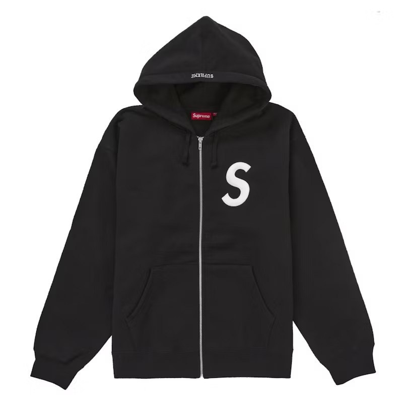 【Supreme】Sロゴ ジップアップ スウェット フード パーカー