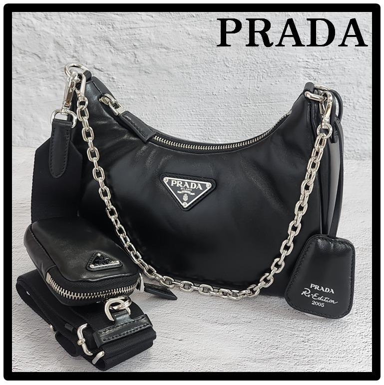 ★関税込★PRADA★Re-Edition ナッパレザー ショルダーバッグ