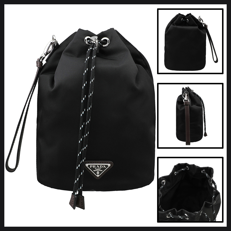 ★送料関税込★PRADA スピードロック Re-Nylon xレザー ポーチ