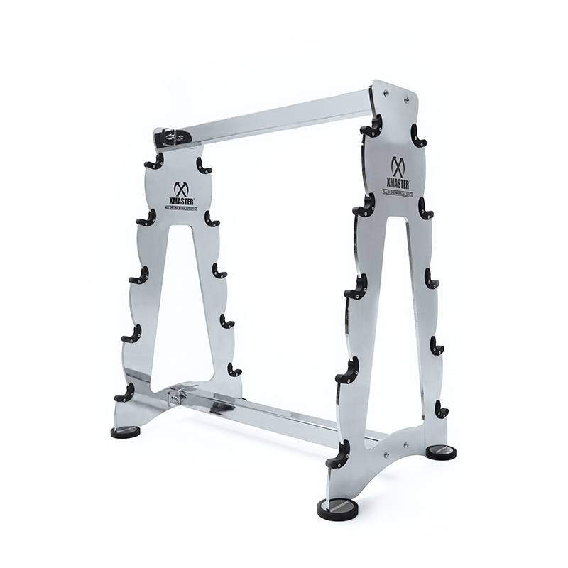  Chrome Fixed Weight Barbell Rack