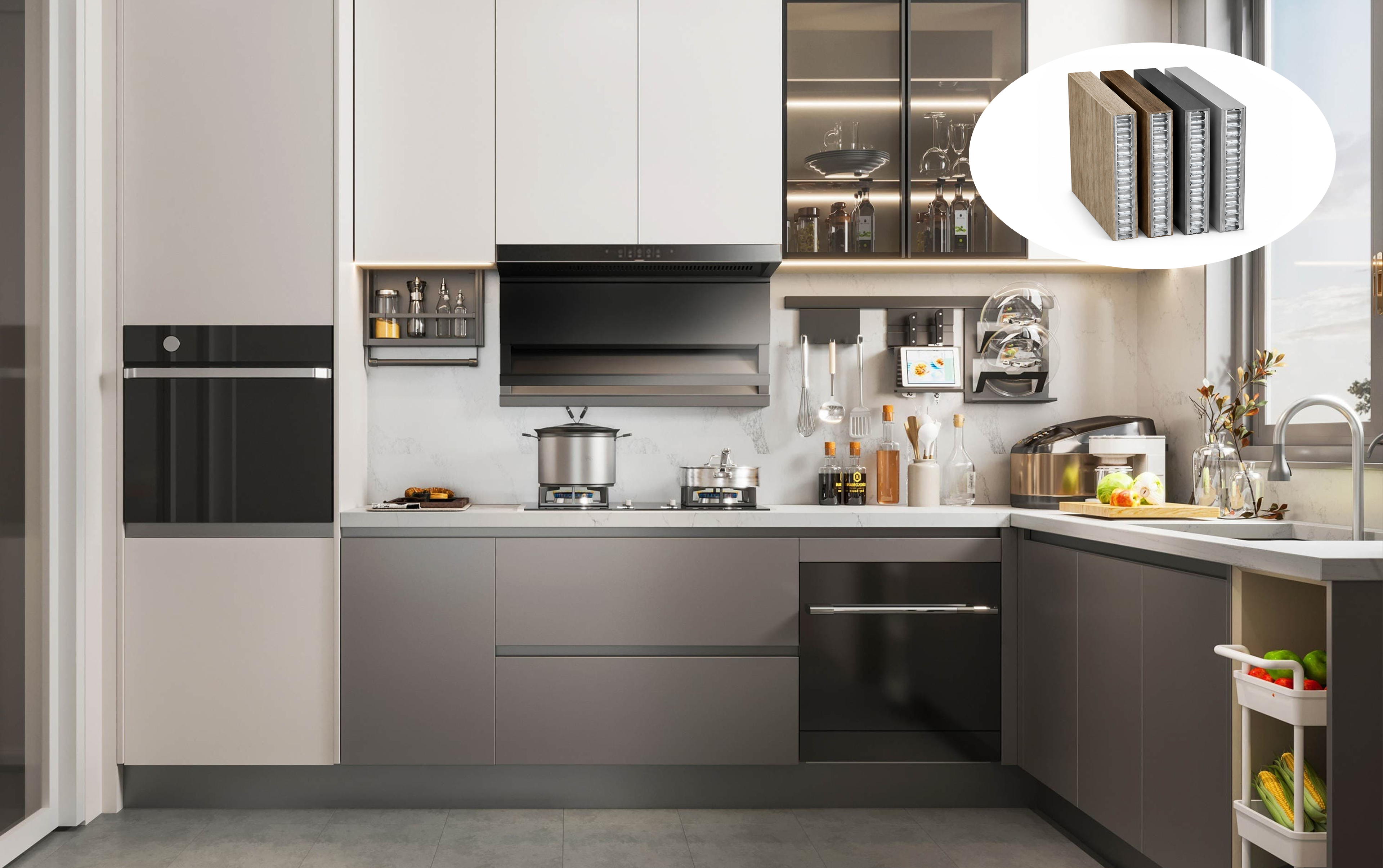 Aluminum Honeycomb Cabinet Panel （18mm）