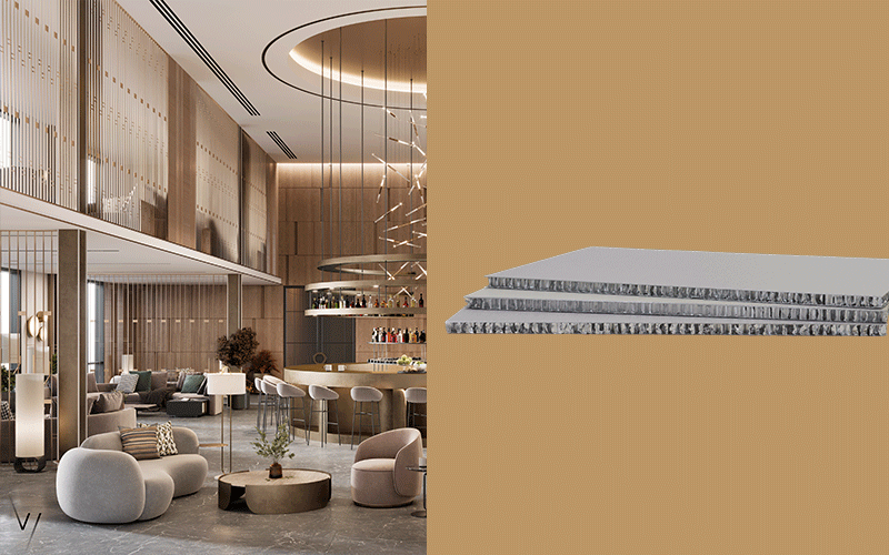 Scratch-Resistant Aluminum-Wood Honeycomb Cabinet Panel