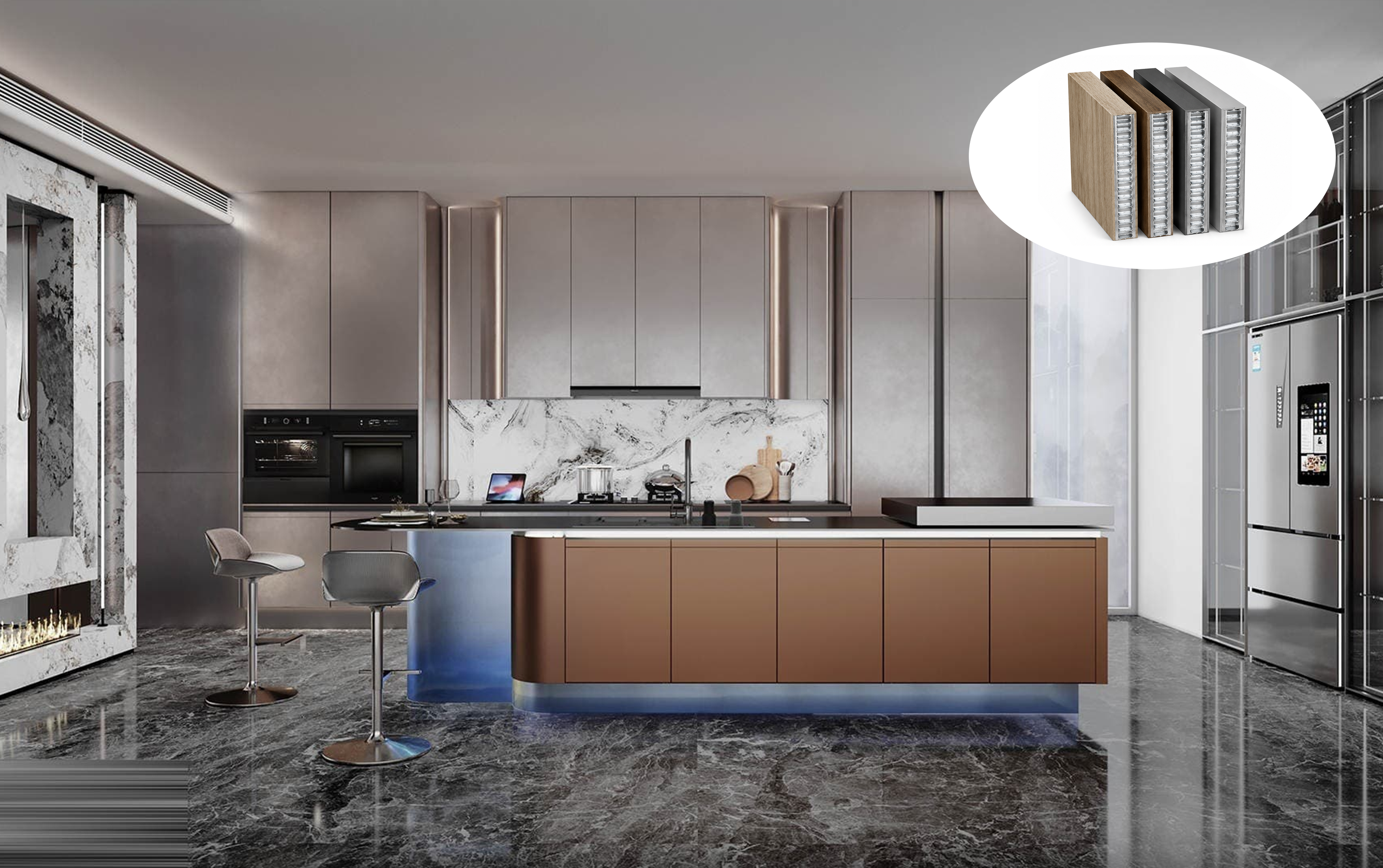 Aluminum Honeycomb Cabinet Panel （18mm）
