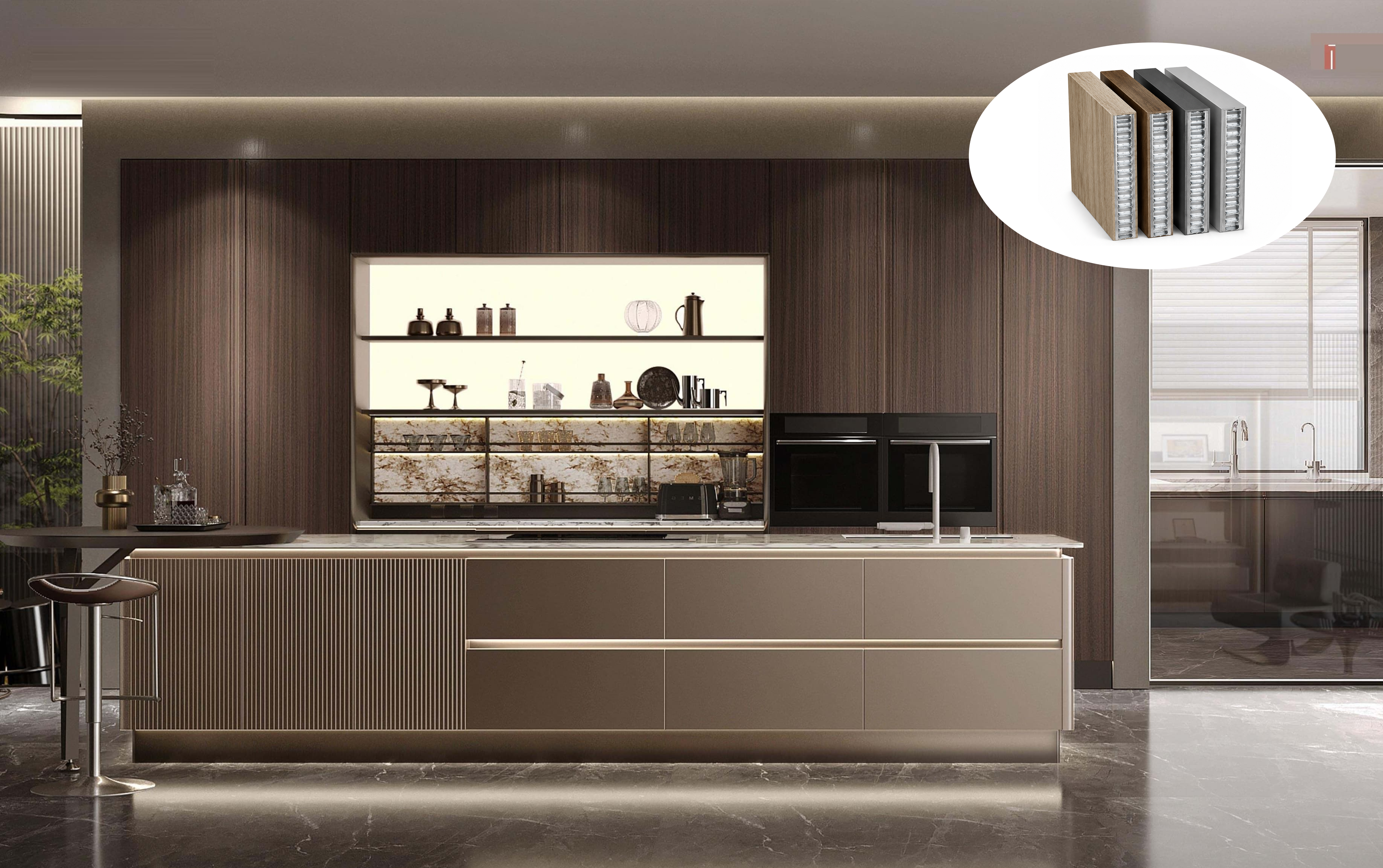 Aluminum Honeycomb Cabinet Panel （18mm）
