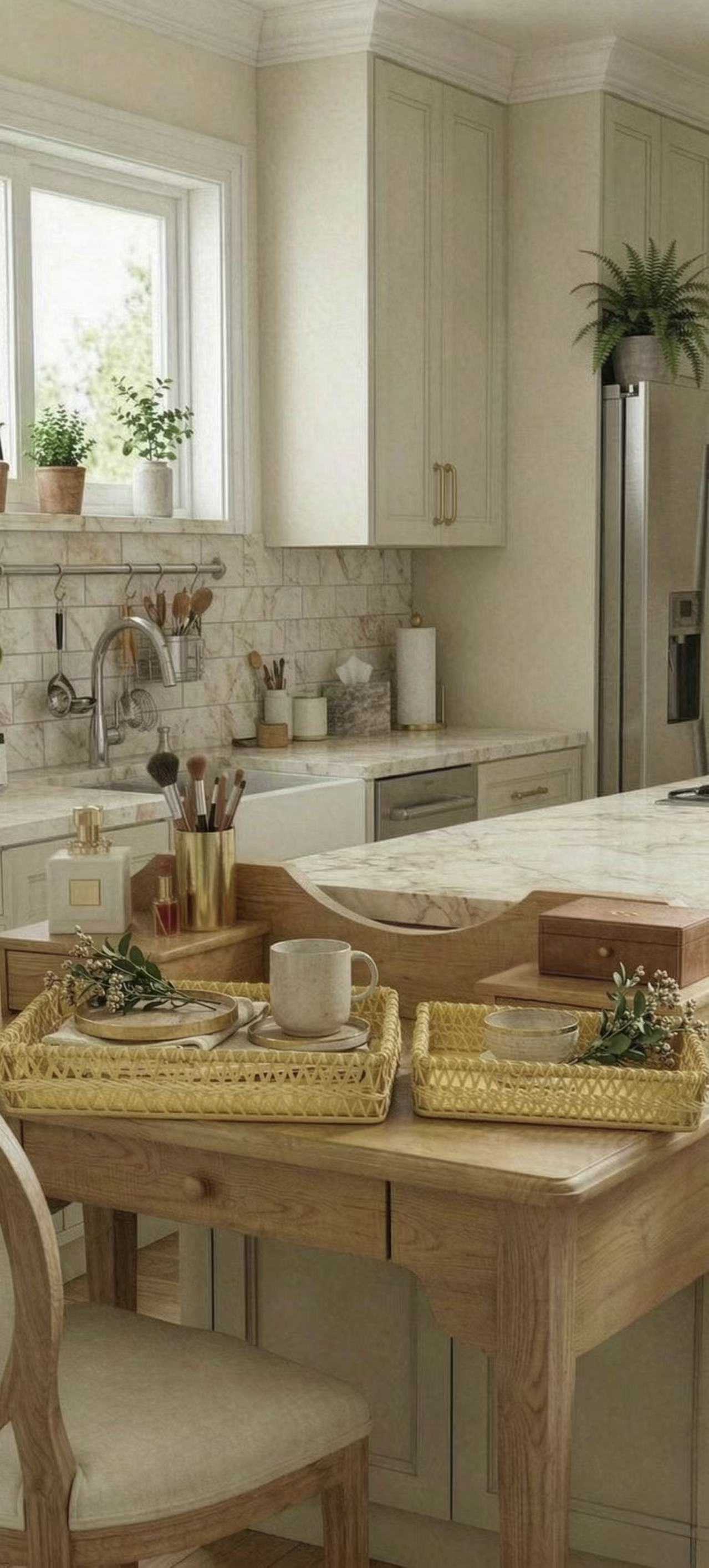 e Hand‑Woven Rattan Rectangular Storage Tray Set of 2 Pieces