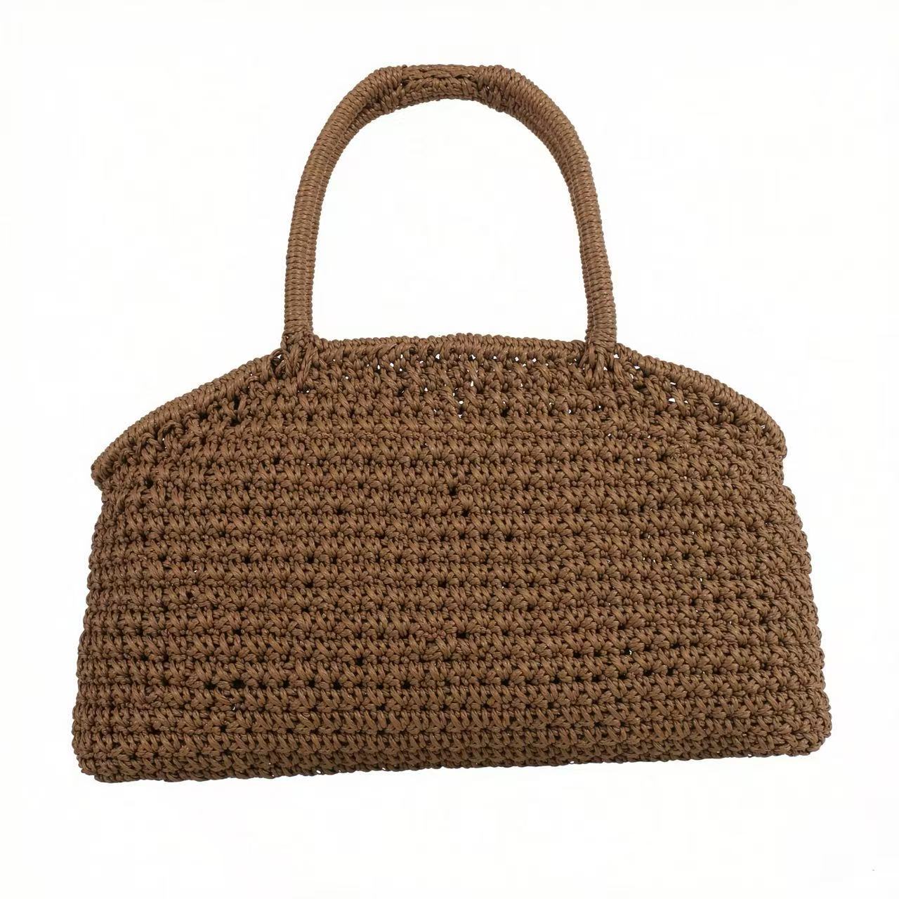 315 Handwoven Second Skin Rattan Handbag, 3mm Solid Weave Tote Bag