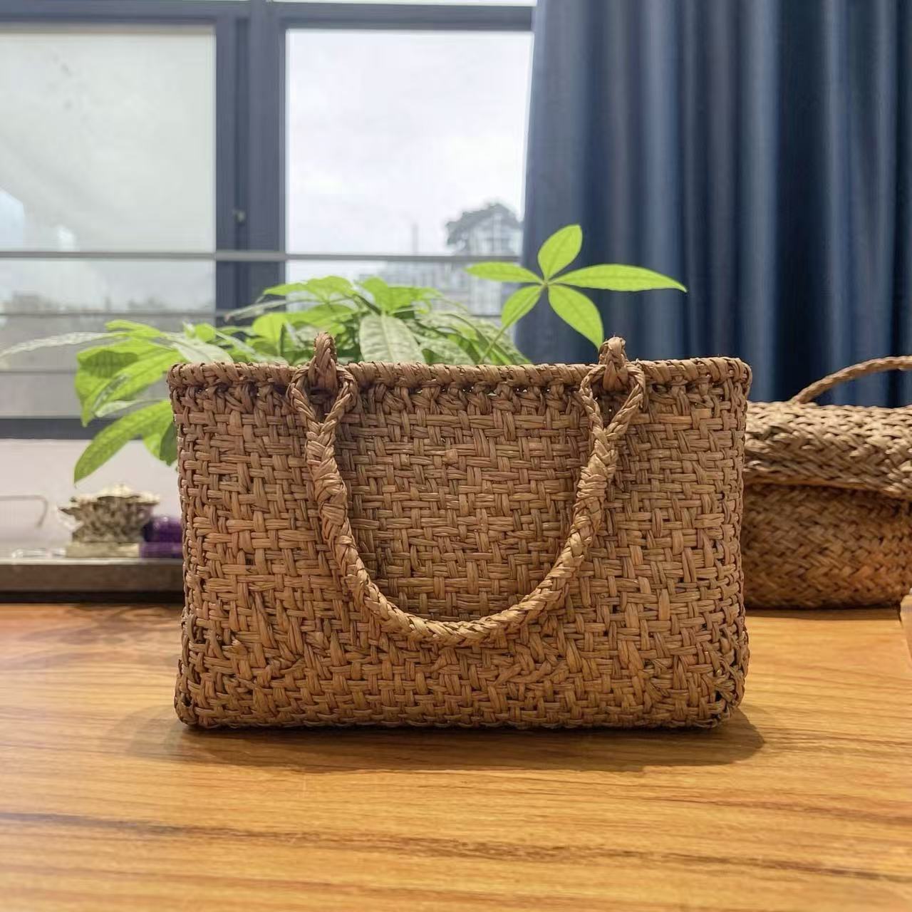 Handwoven Second Rattan Tote Bag No.1