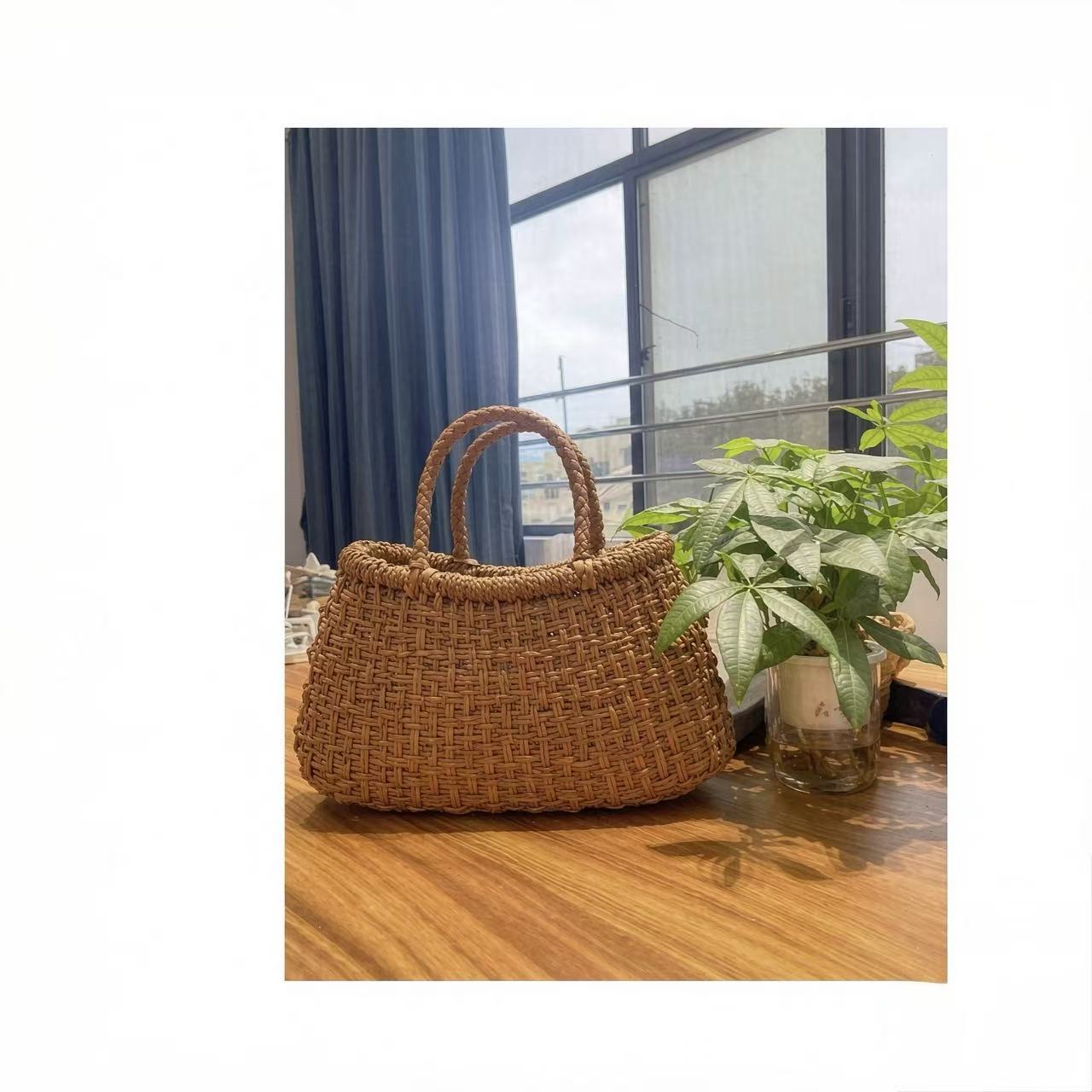 Handwoven Second Rattan Tote Bag Style No.3
