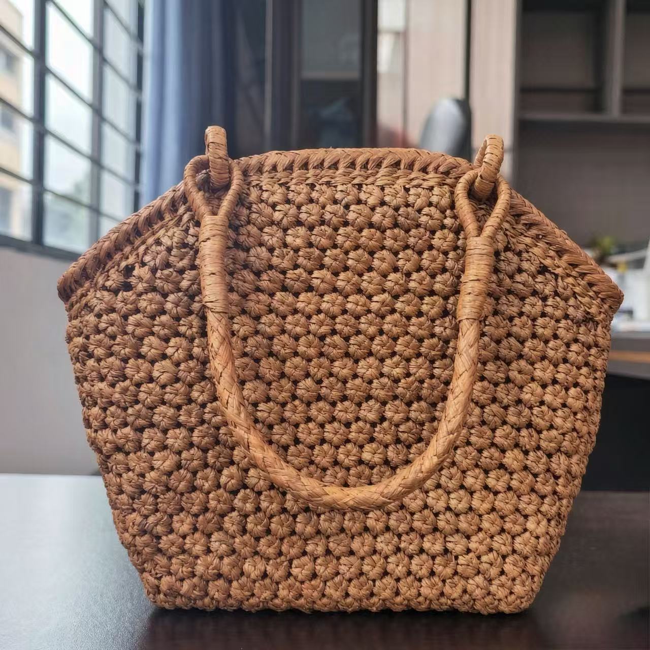 Handwoven Rattan Handbag Style No.17