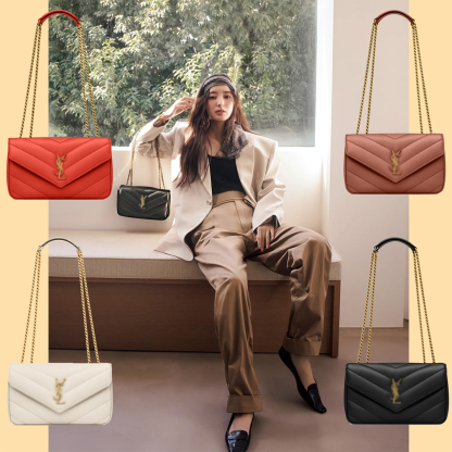 【Saint Laurent】不動の人気！百搭でタイムレスな魅力✨LOULOU スモール（マテラッセラムスキン）