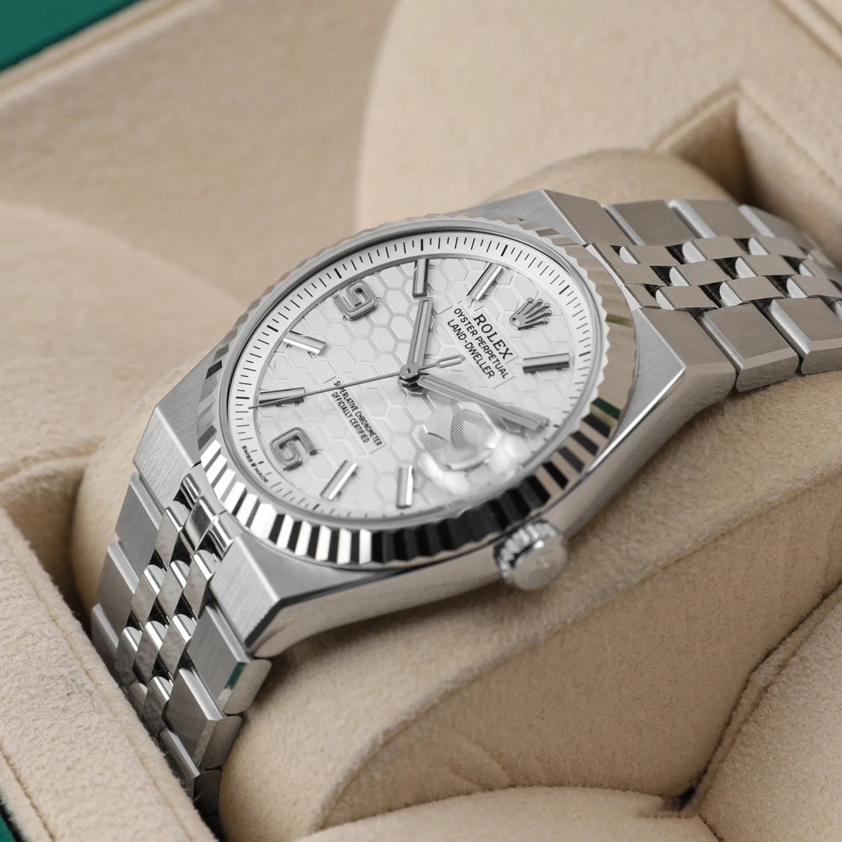 ランドドゥエラー 40  オイスター、40 mm、オイスタースチール＆ホワイトゴールド  リファレンス 127334
