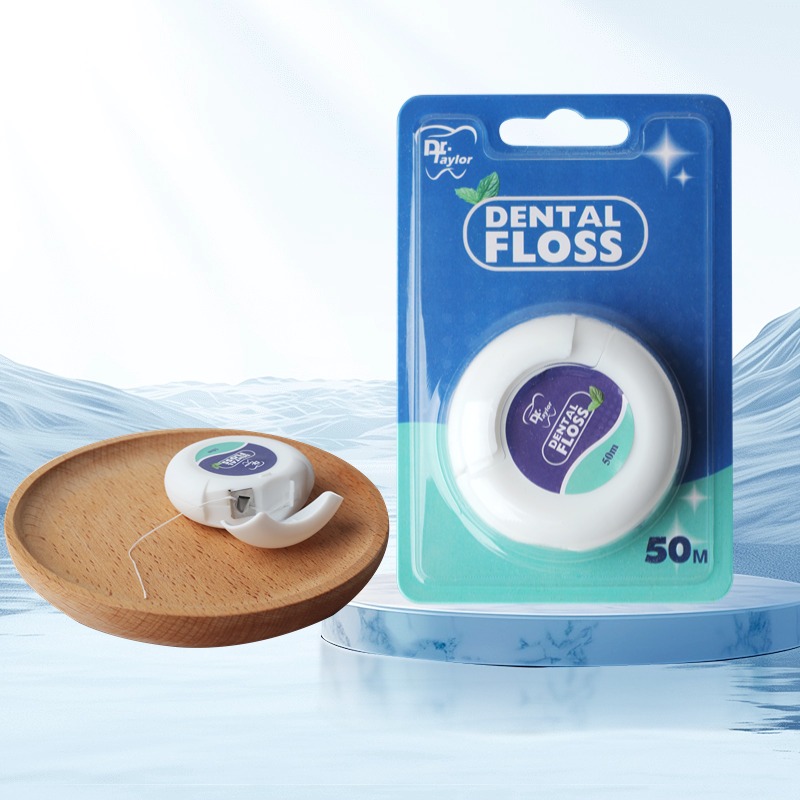 Customisable, private-label portable nylon or polymer ultra-fine dental floss rolls