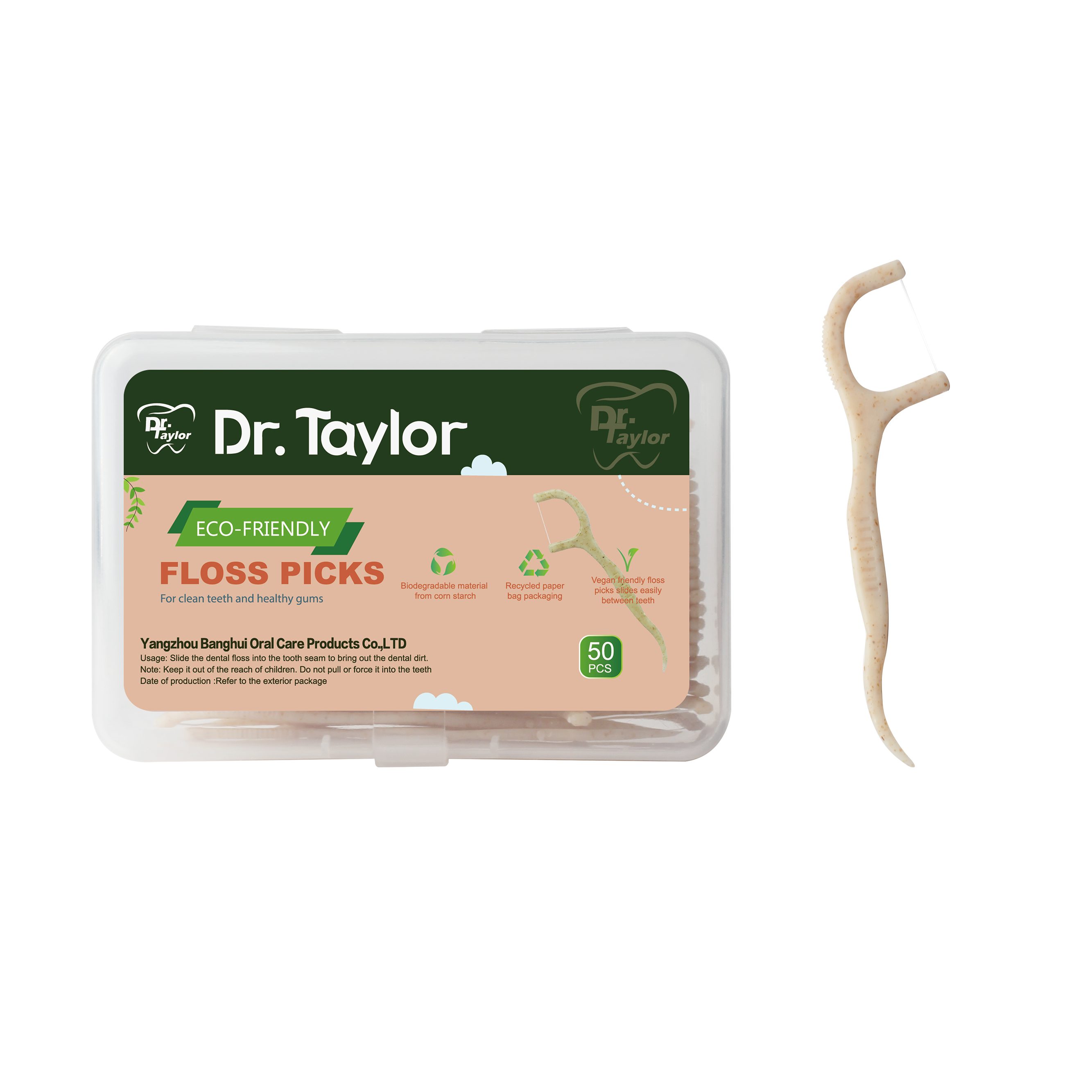 Eco-Friendly Wheat Straw Floss Picks – Sustainable Dental Floss Sticks, Plastic-Reduced Oral Care for Everyday Cleaning