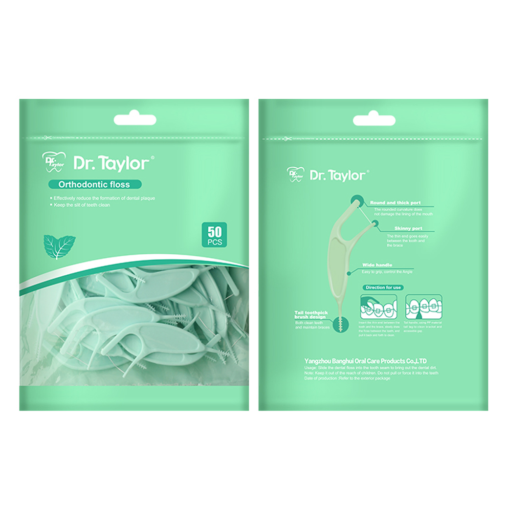 Orthodontic Dental Floss Picks 50pcs/Bag– Ready Stock | Low MOQ Custom Logo & Packaging