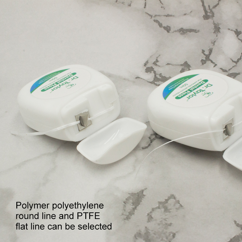 Customisable, private-label portable nylon or polymer ultra-fine dental floss rolls