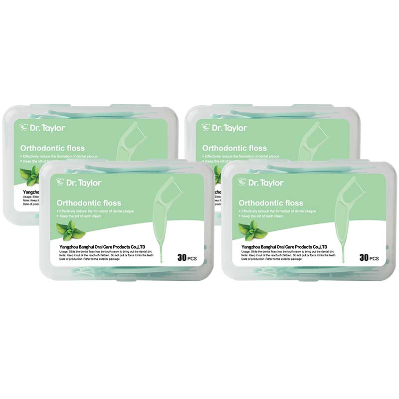 Orthodontic Dental Floss Picks 30pcs/Box – Ready Stock | Low MOQ Custom Logo & Packaging