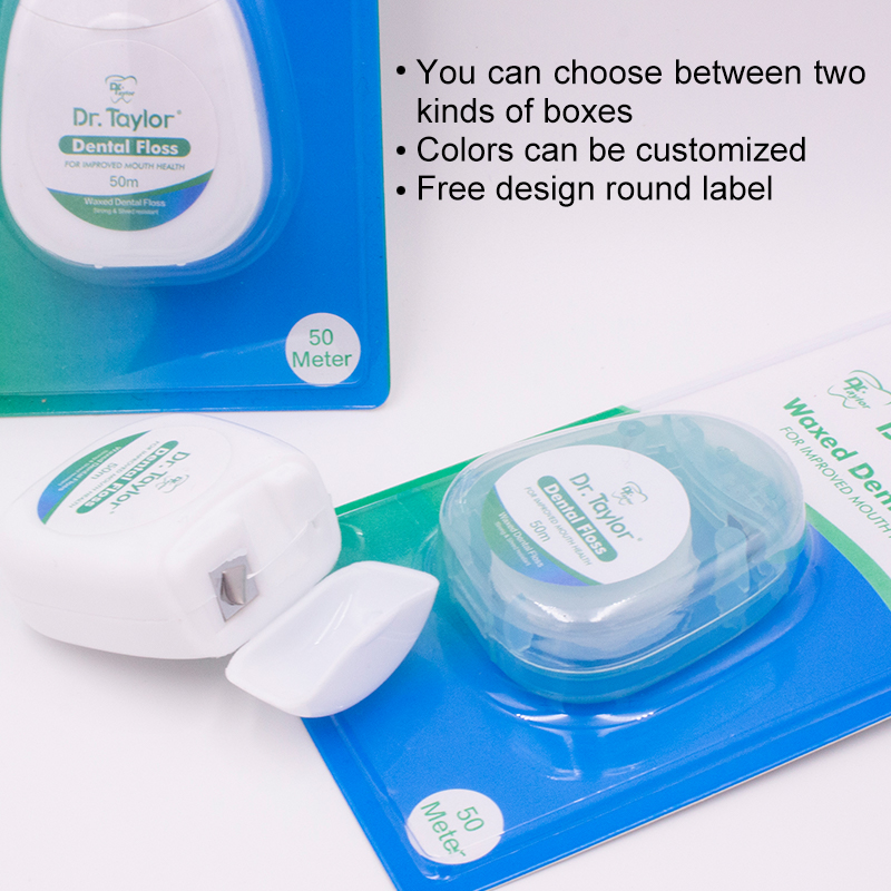 Customisable, private-label portable nylon or polymer ultra-fine dental floss rolls